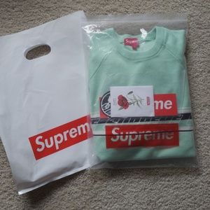 Supreme Striped Raglan Sweater Mint Green